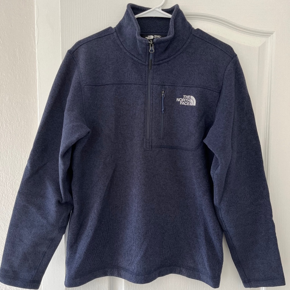 The North Face Gordon Lyons 1/4-Zip Mid-Layer Fleece Jacket (Blue Heather) Small